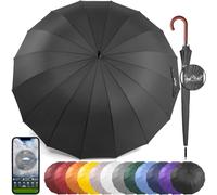 Royal Walk Grand parapluie Ouverture automatique Manche en bois classique 120 cm