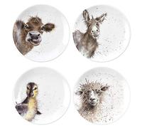 RW Royal Worcester WN4093-XW Lot de 4 assiettes à thé en porcelaine Motif Ewe, Gentle Jack et Just Hatched