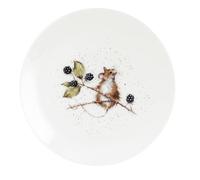 Royal Worcester Wrendale Assiette coupée individuelle 20 cm Motif lièvre, écureuil et canard - White Mouse Plate 20cm