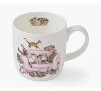 Royal Worcester Wrendale Deigns Cattitude Mug en céramique Motif chat 0,3 l