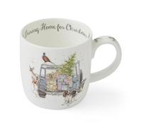 Royal Worcester Wrendale Deigns Driving Home for Christmas Mug en céramique 0,3 l