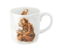 Royal Worcester Wrendale Deigns Orangutan-gle Grande tasse en céramique Motif orang-outan 0,4 l