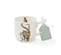 Royal Worcester Wrendale Designs Feline Good Mug unique 0,31 l avec motif chat à l'avant et à l'arrière