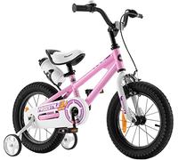 RoyalBaby Freestyle Vélo pour Enfants Garçons Filles avec Frein à Main et sous-Verre Vélo 14 Pouces Rose