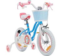 RoyalBaby Vélo Enfants Fille Stargirl Vélo Bicyclette Vélo Enfant Freins à rétropédalage 18 Pouces Bleu