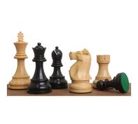 RoyalChessMall - 1972 Championship Fischer Spassky Chess Pieces Set - Double Weighted Ebonised Boxwood & Boxwood