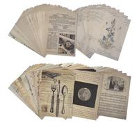 RoyalChic 150 Feuilles Papier Scrapbooking 14x20cm, 5 Styles Vintage Scrapbooking Materiel Décoratif Accessoires pour Bricolage DIY Album Photo, Journal, Carnet, Artisanat