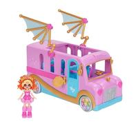 Royale High Bus & Glam Closet - (1) poupée exclusive, placard glamour en déplacement, ailes mobiles, roues fonctionnelles et chambre pour 4 amis - Code article virtuel inclus - À partir de 5 ans