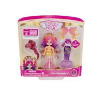 Royale High Poupée sirène de feu de 7,6 cm - 1 figurine avec 9 accessoires de mode - Code article virtuel inclus - Série 3 - À partir de 5 ans