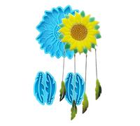 ROYALEAD Lot de 3 moules en silicone en forme de tournesol pour décoration d'intérieur unique
