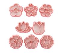 ROYALEAD Lot de 8 emporte-pièces en forme de fleur en plastique pour pâtisserie