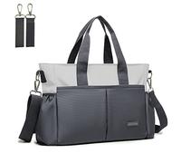 ROYALFAIR Sacs à Dos à Langer Pour Bébé Sac de Voyage Sac à Couches Multifonction Grand Capacité Sac à Dos avec pour Maman et Papa poussettes Voyage avec Crochet Pour Poussette(gris,40 x 12,8 x28 cm)