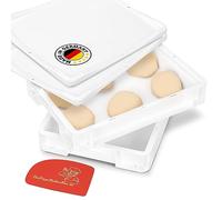 RoyalFay Boîte à boules à pizza Made in Germany qualité alimentaire 30x40x8 cm (2 boîtes et 2 couvercles) boîte blanche pour pâte à pizza