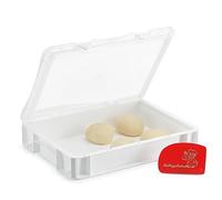 RoyalFay Boîte à pizza avec couvercle respirant pour une circulation de l'air idéale, fabriquée en Allemagne, adaptée à un usage alimentaire, 30 x 40 x 8,5 cm, boîte de fermentation pour pâte à pizza