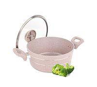 Royalford Cocotte avec couvercle en verre | Marmite à induction avec revêtement en granit anti-adhésif | Construction en aluminium avec fond à induction de 3,8 mm et poignées froides au toucher |