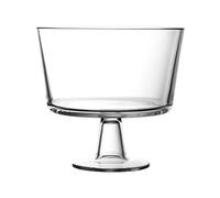 Royalty Art Bol à bagatelle européen avec piédestal - Luxueux présentoir à dessert et gâteau en verre transparent - Fabriqué en Italie - Idéal pour présenter des pâtisseries, élégant pour les mariages