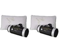 Royalty Comfort Oreiller Mémoire de Forme - Coussin de Luxe en Bambou Queen 50x76cm - 40% Viscose de Bambou, 60% Polyester - Herzberg HG5076BM, Blanc (Lot de 2)