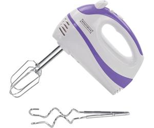 ROYALTY LINE, Batteur Mixeur à Main 300W RLHM250T3-5 Niveaux de Vitesse, Accessoires en Acier Inoxydable, Design Ergonomique, Idéal pour Pâtisserie et Cuisine, Couleur Blanche