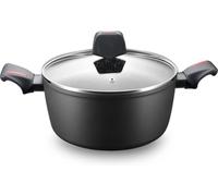 ROYALTY LINE, Casserole en aluminium forgé avec revêtement en marbre, compatible gaz, électrique, céramique, halogène et induction - 28 cm, couleur marbre