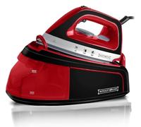 ROYALTY LINE, Centrale Vapeur 2300W Rouge RLDBST2300W1-RED, Capacité 1200ml, Semelle en Céramique, Vapeur Verticale, 5 Programmes, Température Réglable, Idéale pour Tous Tissus