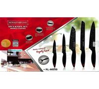 Royalty Line Ensemble de 6 couteaux de cuisine avec éplucheur céramique - Acier inoxydable