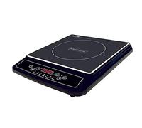 ROYALTY LINE, Plaque de Cuisson à Induction 2000W Noir RLEIP20001, Table de Cuisson Vitrocéramique Économique, 6 Fonctions, Affichage Numérique, Minuterie 24h, Facile à Nettoyer