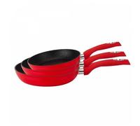 Royalty Line RL-FM3F: Marble Coating Forged Aluminum 3 Pieces Fry Pan Set