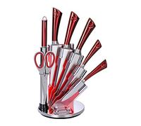 Royalty Line RL-KSS 8pcs Ensemble des Couteaux en acier inoxydable avec support rotatif+ ciseaux+aiguisoir à couteaux (KSS804)