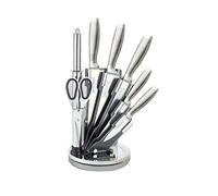 Royalty Line RL-KSS 8pcs Ensemble des Couteaux en acier inoxydable avec support rotatif+ ciseaux+aiguisoir à couteaux (KSS750)
