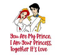 Royalty You are My Princess I Am Your Prince Together Goodness Dream Big Act Like A Lady Girls Love Beautiful Crown Unicorns Sweet Decoration Ideas Sticker mural - Taille : 40,6 x 50,8 cm