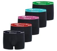 ROYALZ Boxershort Homme Classique 5-Pack Seamless pour Le Sport et Les Loisirs, 5 Paires sous-vêtements (95% Coton / 5% élasthanne), Couleur:Set 001 (Lot de 5 - Multicolore), Taille:S