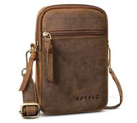 ROYALZ "Gilbert 3 en 1 Pochette Ceinture Homme en Vuir Véritable - Étuis De Ceinture pour Téléphones Portables - Petit Sac Bandoulière Homme - Petite Sacoche Homme