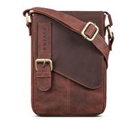 ROYALZ 'Louisiana' Sacoche Homme Bandoulière Cuir Véritable - Petit Sac d'épaule Sac Messager Vintage, Couleur:Ohio Marron