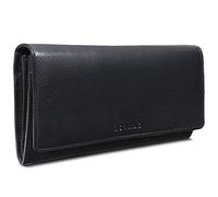 ROYALZ 'Lucia' Portefeuille en Cuir pour Femme avec Protection RFID - Porte-Monnaie 11 Compartiments pour Cartes de crédit Format Paysage plié, Couleur:Noir