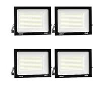 Royana 4pcs 200W 20000LM Projecteur LED Extérieur 3000K Blanc Chaud Spot LED Extérieur IP65 Etanche Projecteur LED pour Terrasse Jardin Parc Garage Cour Entrée