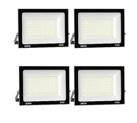Royana 4pcs 300W 30000LM Projecteur LED Extérieur 3000K Blanc Chaud Spot LED Extérieur IP65 Etanche Projecteur LED pour Terrasse Jardin Parc Garage Cour Entrée