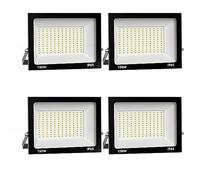 Royana Projecteur Extérieur 4pcs 150W 15000LM 3000K Blanc Chaud IP65 Étanche pour Terrasse, Jardin, Parc, Garage, Cour, Entrée