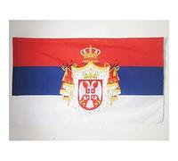 Royaume De Serbie 1882-1918 - Royaume Royal Serbe 90X150Cm Drapeau De Bienvenue Drapeaux De Pirate Ésistantes À La Décoloration Jardin Signe Décoration Pour Jardin Porche Balcon