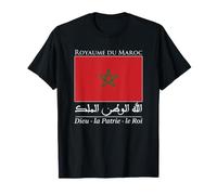 Royaume du Maroc Drapeau Marocain Devise Nationale MA T-Shirt