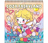 Royaume Féerique Confortable: Livres de Coloriage pour la Détente des Adultes - 32 Scènes Oniriques de Fées des Fleurs, pour la Gestion du Stress des Adolescents, Reliure Spirale - par FUN LAVIE