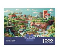 Royaume Fées ContesPuzzle 1000 Pièces avec Couleurs Éclatantes, Puzzle Complexe Pays Eau Coloréjeu Éducatif Décompression pour Une Activité Détente, Fun Fresent & Activités pour La Maison 52x38cm/10