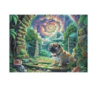 Royaume Secret forêt Tropicale Fantastique 500 Pieces Casse-tête Créatif en Carton Épais Difficulté Moyenne Activité Manuelle Loisir Créatif Cadeau Créatif Événement Festif Premium 500 PCS/52×38cm