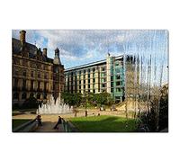 Royaume-Uni, Angleterre, Sheffield, Puzzle de 1000 pièces « The Peace Gardens », Souvenir de Voyage, 38 x 26 cm