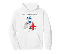 Royaume-Uni Îles Britanniques Écosse Pays de Galles Angleterre Carte du Royaume-Uni Sweat à Capuche