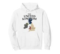 Royaume-Uni Îles Britanniques Écosse Pays de Galles Angleterre Carte du Royaume-Uni Sweat à Capuche