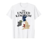 Royaume-Uni Îles Britanniques Écosse Pays de Galles Angleterre Carte du Royaume-Uni T-Shirt