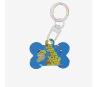 Royaume-Uni Map Imprimer des étiquettes de chien en forme d'os en forme d'os, tags de chien acrylique pour chats avec anneau pour chat pour chiens, artisanat pendant