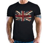 Royaume-Uni - T-shirt vintage avec drapeau du Royaume-Uni, 4XL