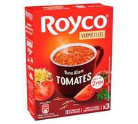 ROYC. - Soupe Réconfortante Tomate et Poulet, Vermicelles Fondants pour un Repas Express (3 sachets, 42g) - Lot de 6 - vendu par Lot