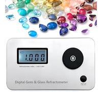 RoyceBee Appareil de Gemmologie, Réfractomètre de Pierres Précieuses et Testeur Diamant, Réfraction 1.300-3.000, Précision 0.001, Erreur ±0.005, pour l'Identification des Diamants, Jade et Bijoux